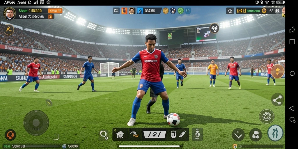 Antarmuka permainan Sepak Bola AP686 yang menarik dan interaktif.