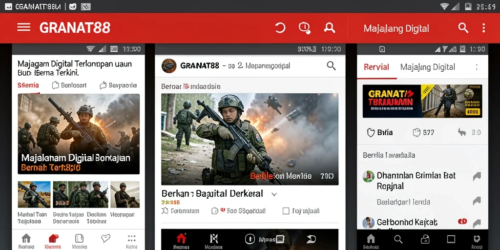 Tampilan antarmuka aplikasi GRANAT88 yang modern dan informatif.