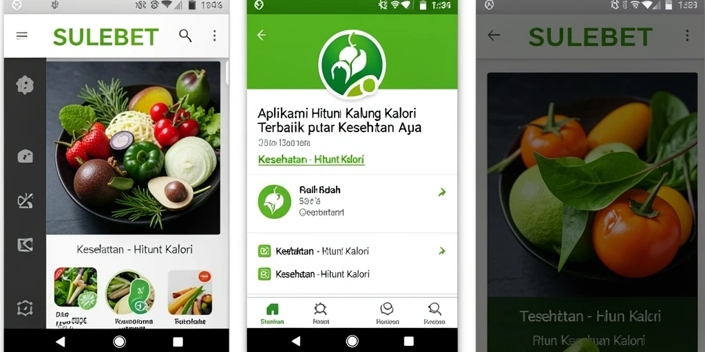 Antarmuka SULEBET yang sederhana untuk menghitung kalori.